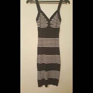 BCBGMaxAzria Black & white stripe dress